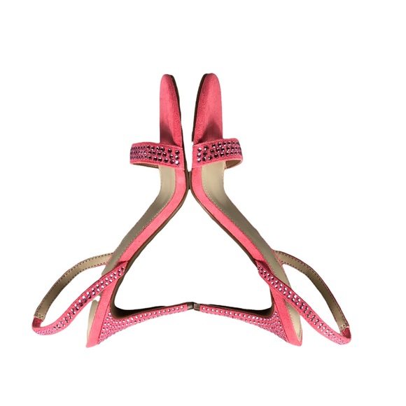 MARC FISHER BETILA Rhinestone Embellished Pink Slingback Sandal - Picture 6 of 11